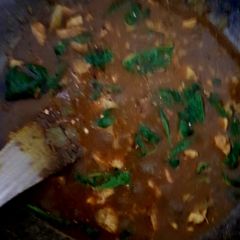 A picture of My Chicken Spinach Curry.
