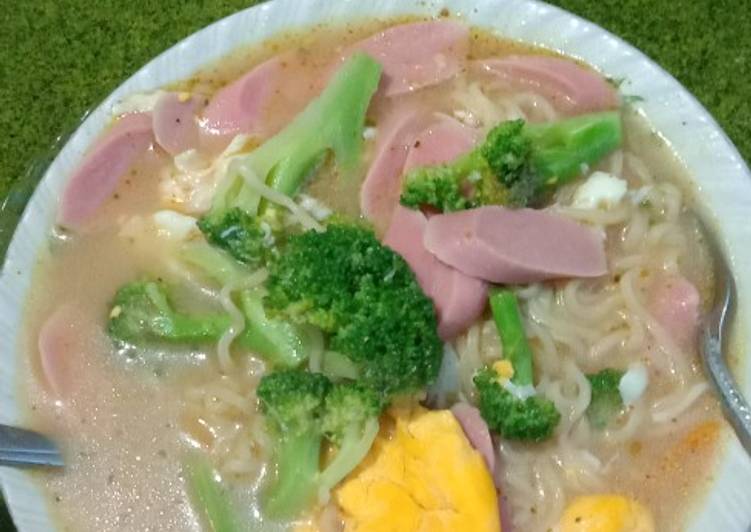 Resep: Mie instan kuah pedas Murah