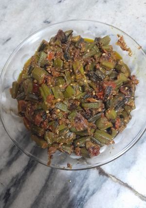 A picture of Fried Bhindi.