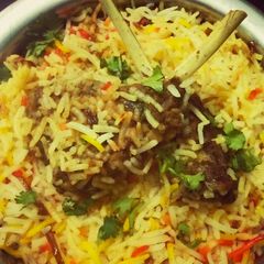 A picture of Mutton biryani.