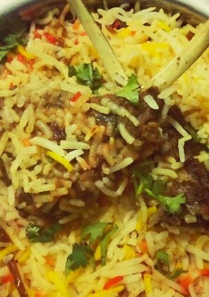 A picture of Mutton biryani.