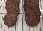 A picture of chocolate butter cookies