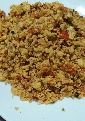 Hình của món Trứng chiên cà chua.