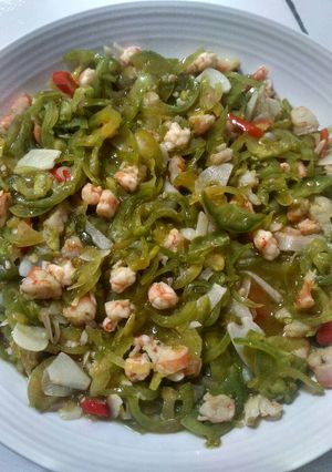 Foto resep Tumis tomat ijo dengan udang