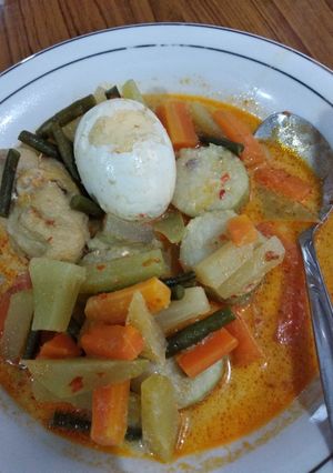 Foto resep Lontong sayur ayam