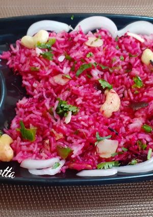A picture of Beetroot Rice.