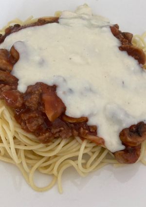 Una foto de Tallarines con Salsa