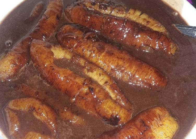 Cara termudah untuk Musim Gugur saat makan malamPisang coklat milo ala2😁