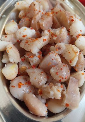 A picture of Boiled singhara.