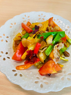 辣炒苦瓜｜過熱水蒸氣烤箱微波爐 的食譜成品照片