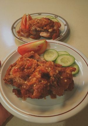 Foto resep Ayam geprek pedas & non-pedas