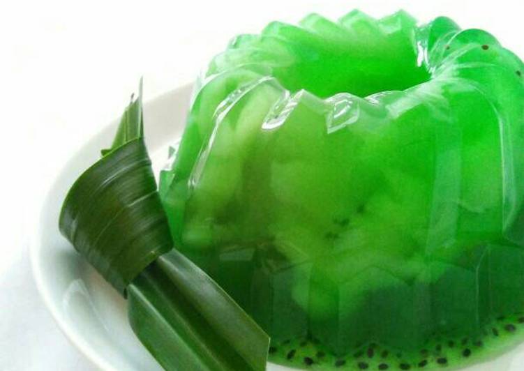 Puding Pandan Kelapa (Nutrijell kelapa muda)