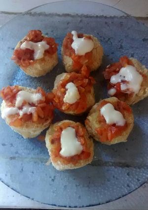 Una foto de Bombitas de papas con queso y jamón
