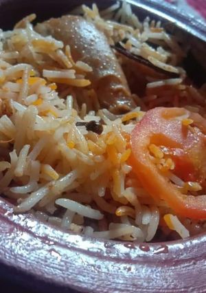 A picture of Famous Matka biryani or clay pot biryani.