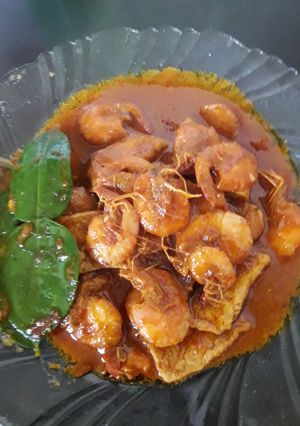 Foto resep Gulai udang asam manis pedas