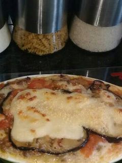 Una foto de Lasaña de berenjenas