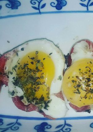 Una foto de Morrones rellenos