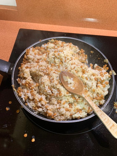 Una foto de Arroz con lentejas