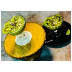 Green Smoothie: With Kiwi Banana Spinach and Chia Seeds A picture of Green Smoothie: With Kiwi Banana Spinach and Chia Seeds.