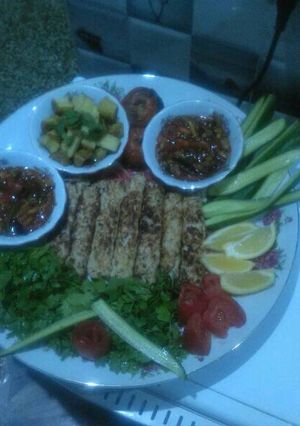 صورة لوصفة كباب دجاج على الفحم