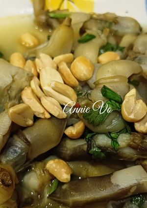 Hình của món Ốc móng tay nướng mỡ hành.