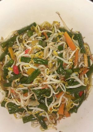 Foto resep Tumis tauge kacang panjang
