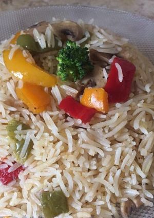 صورة لوصفة رز بالخضار