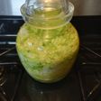 Homemade Sauerkraut in Fermentation Jar