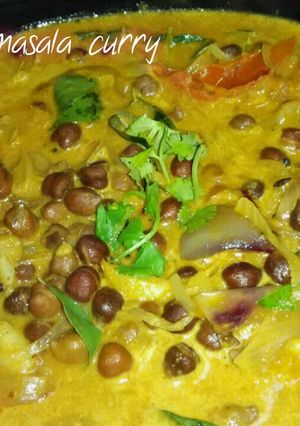 A picture of Kadala masala curry.