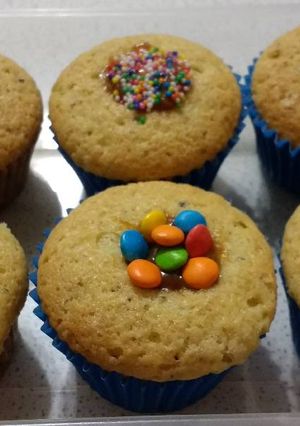 Una foto de Muffins de crema con chocolate rallado