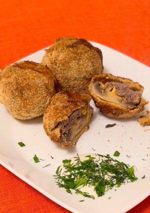 A picture of Crispy Stuffed Mushrooms in the Air Fryer.