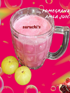 A picture of Pomegranate Amla Detox Juice.