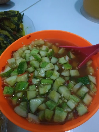 Cara Simple Membuat Resep  Rujak Timun Terasi bakar #27 yang Enak Banget, Sempurna