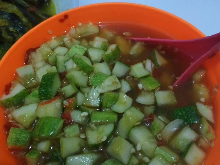 Cara Simple Membuat Resep  Rujak Timun Terasi bakar #27 yang Enak Banget, Sempurna