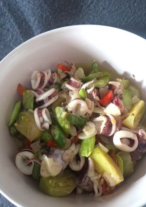Foto resep Tumis cumi pete