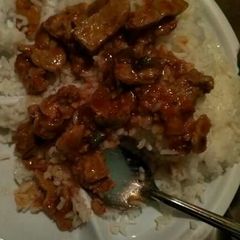 A picture of Rice and sossi stew.