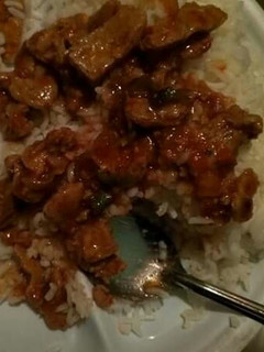 A picture of Rice and sossi stew.