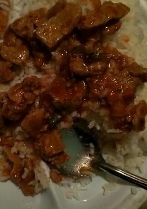 A picture of Rice and sossi stew.