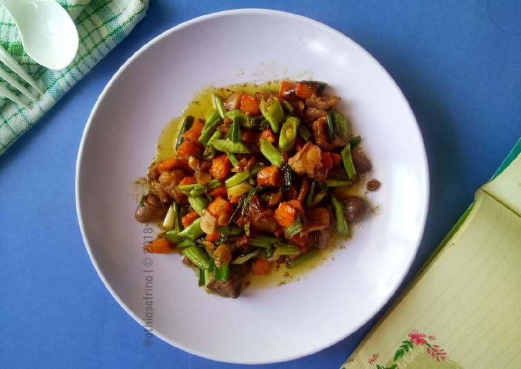 Cara Gampang memasak Hati Lada Saus Tiram Anti Gagal