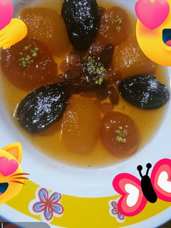 صورة لوصفة طاجين الحلو بالتفاح والفواكه الجافة💖💕💞💝💘
