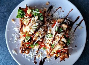 Une photo de Tartines à la tomate cerise et tomme de chèvre et comté