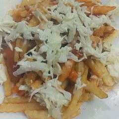 Cheesy fries 🍟 A picture of Cheesy fries 🍟.