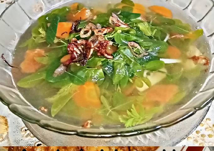 Cara Gampang Membuat Sayur soup bening kelor mix wortel Anti Gagal