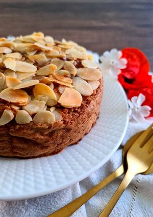 Une photo de Moelleux aux amandes et au tofu soyeux!!!!