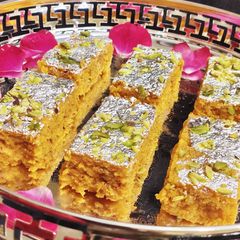 A picture of Mango Milk Cake.