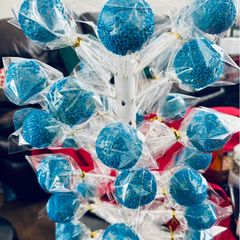 A picture of Cake Pops with Cake Mix & Sour Cream.