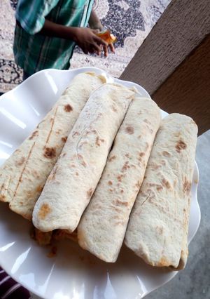 A picture of Chicken shawarma.