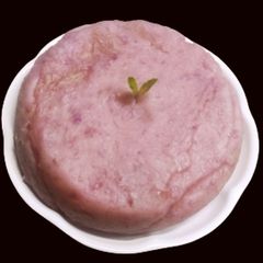 A picture of Purple yam halwa with coconut milk.