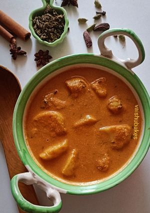 A picture of Kashmiri Dum Aloo.