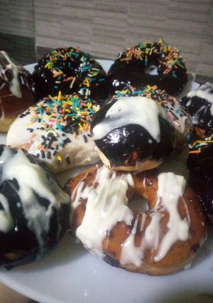 صورة لوصفة الدونات بالفرن لذييييذ😋وهش🍩